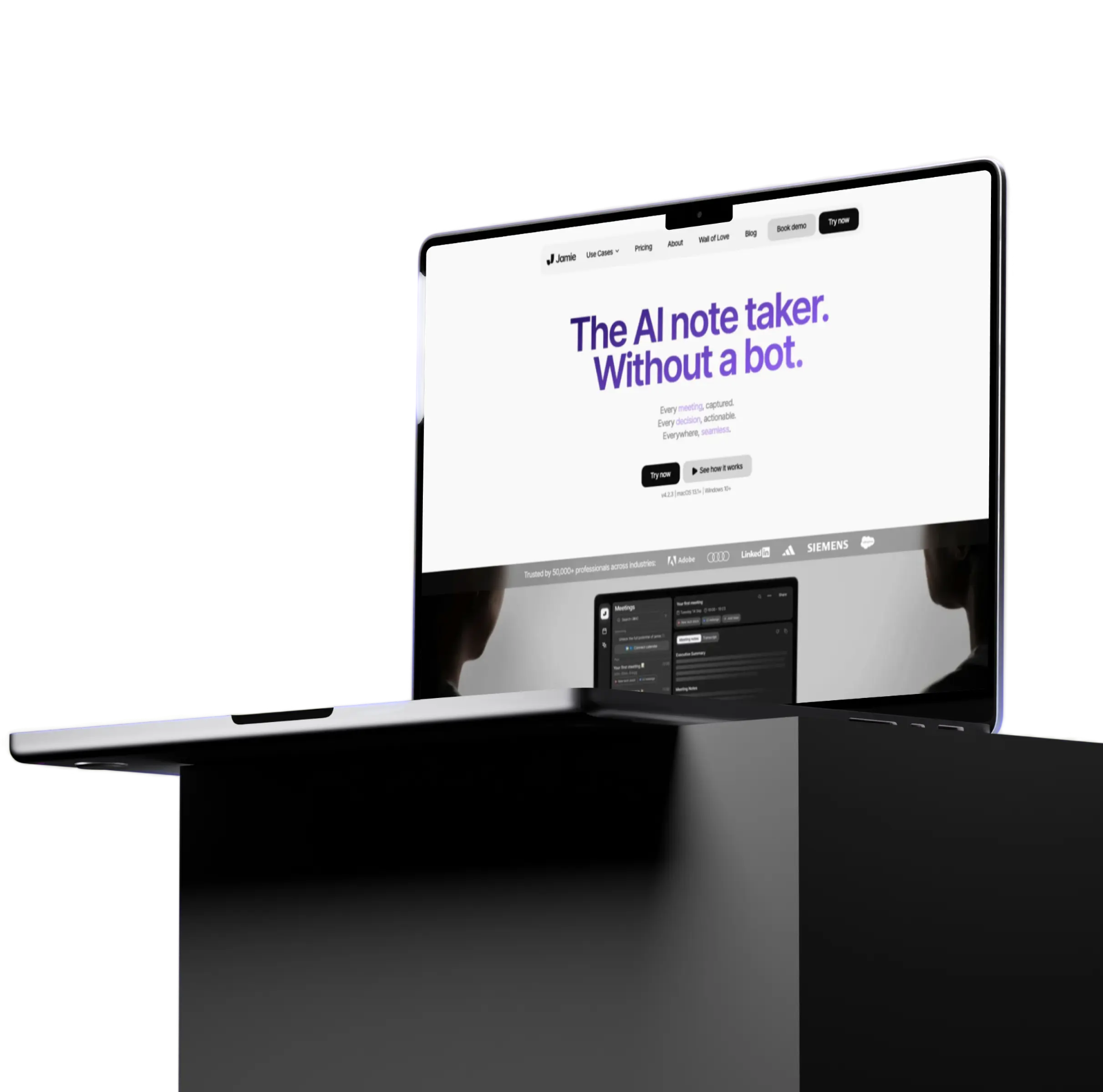 Maquette site web professionnel sur MacBook