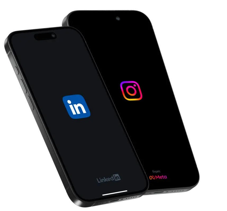 Gestion réseaux sociaux sur iPhone - LinkedIn et Instagram