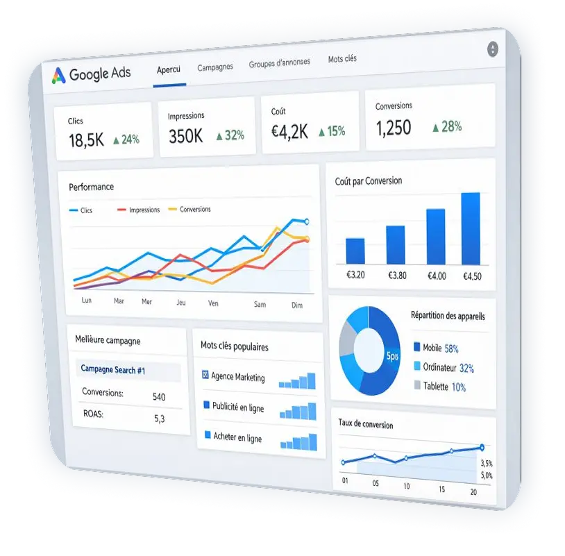 Publicité en ligne Google Ads et Meta Ads en Martinique